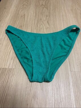 Shade & Shore Teal Textured Bikini Bottom